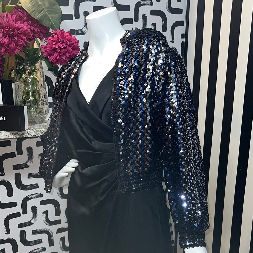 Sparkling Black Sequin Jacket